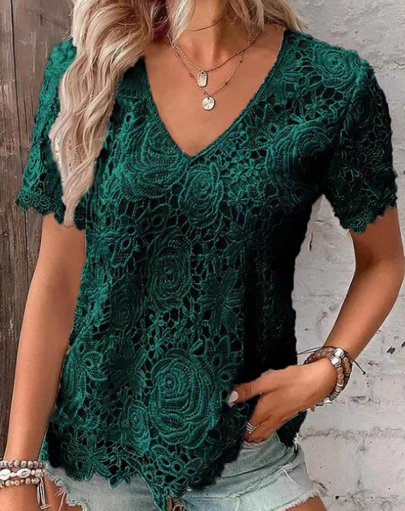 Lace Blouse in Blue