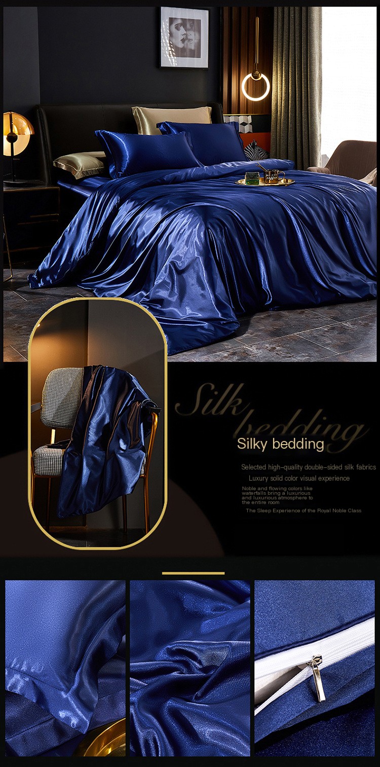 Silk Satin Bedding Set Image 4