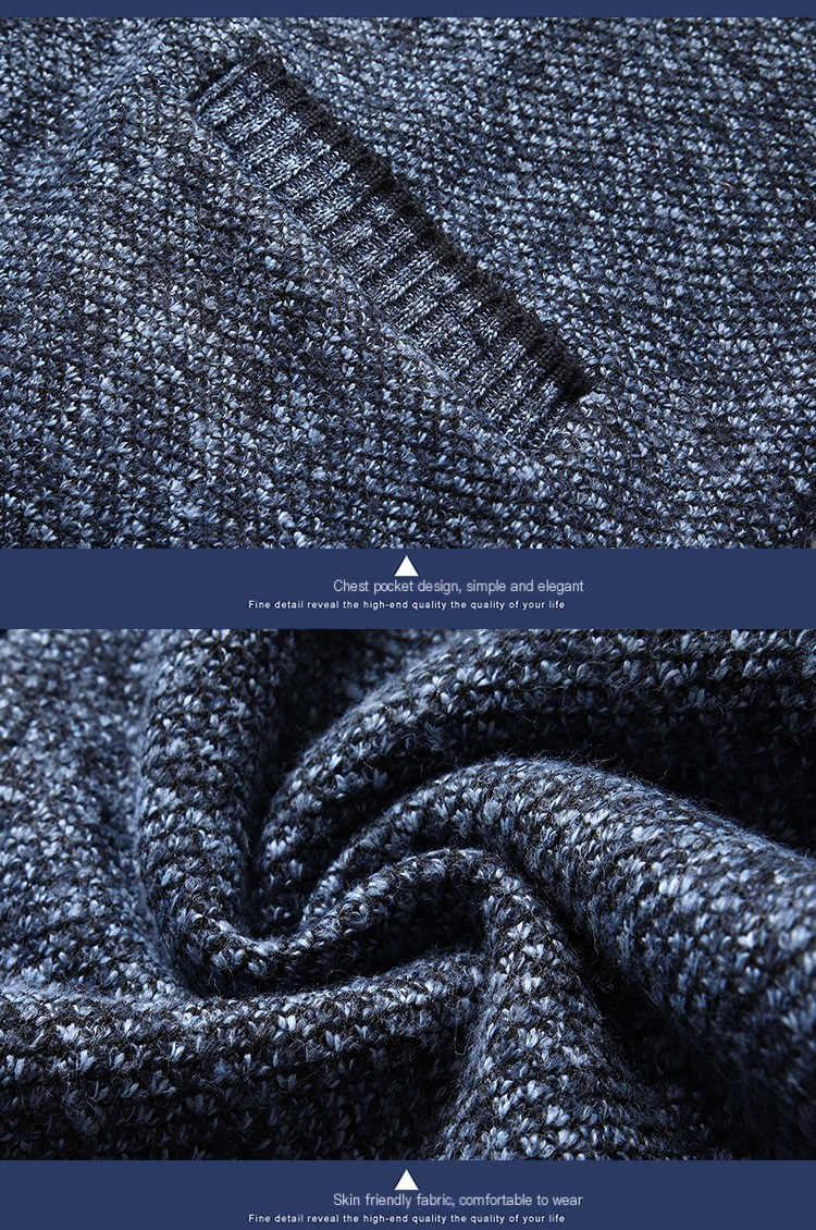 Men's Plush Knit Button Cardigan Sweater