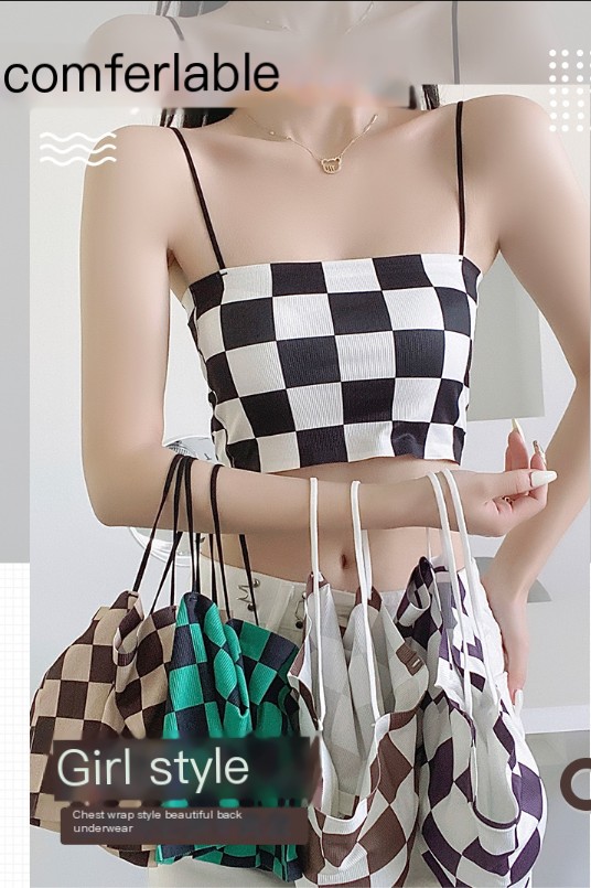 Plaid Ice Silk Bra Image 1