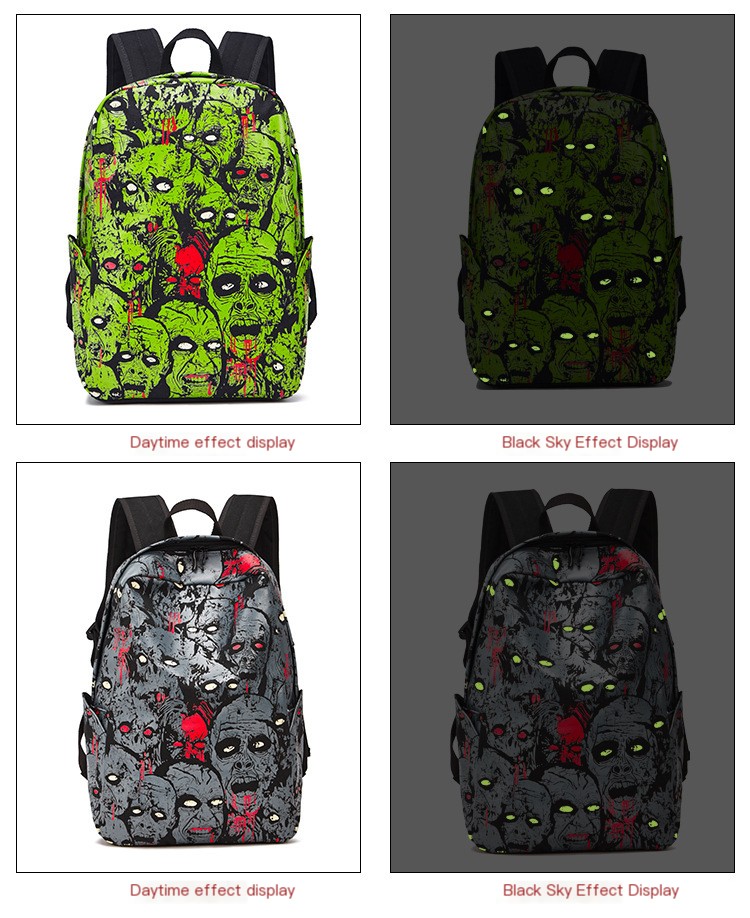 Trendy Skull Head Travel Sports Backpack - Features
