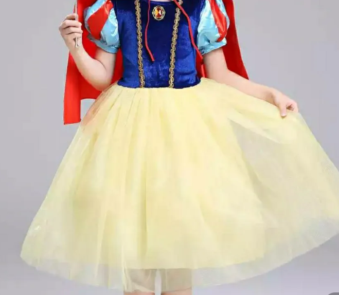 Children's Snow White Costume with Tiara and Wig (Gift)