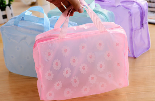 Waterproof Cosmetic Bag Floral Pattern