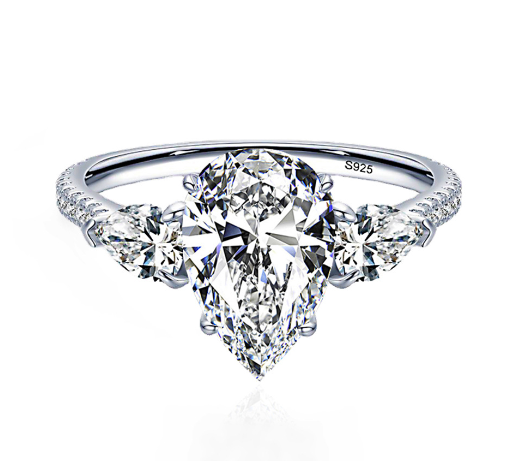 Drop-shaped Diamond Ring 12