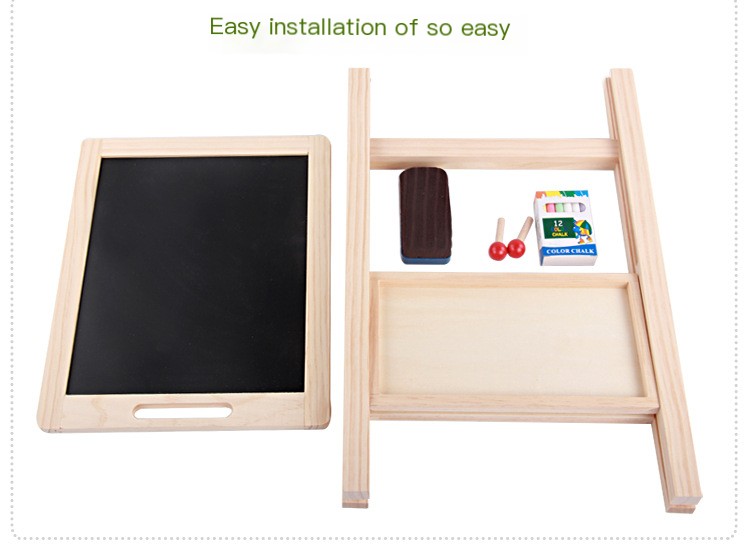 Wooden Dual-Sided Writing Board Image 3