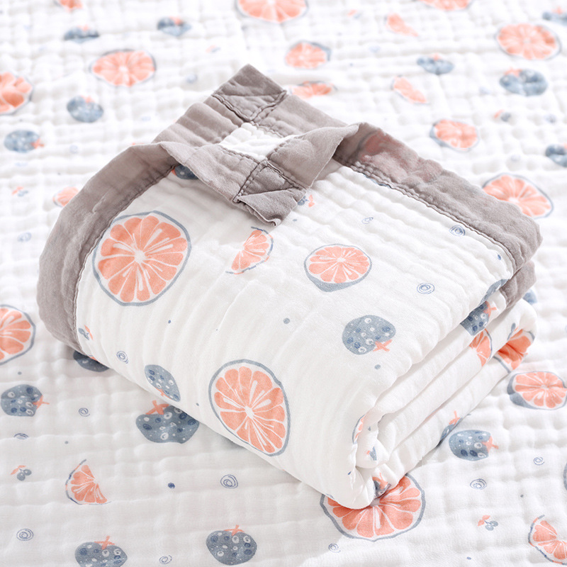 110x110cm nefes gazlı bez kundak battaniyesi 6 katmanlar bebek battaniye % 100% pamuk bebek çocuklar banyo havlusu Unicorn Kawaii battaniye