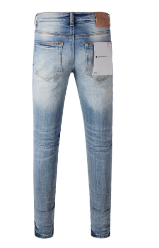 Men's American High Street Blue Patch Jeans image
