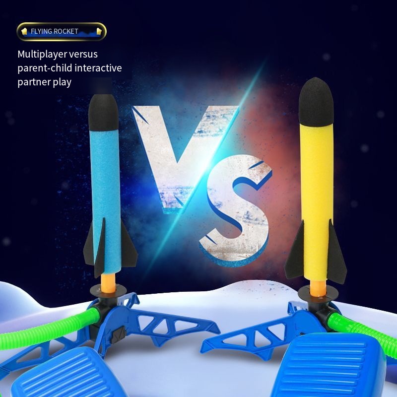 Outdoor fun with rocket launcher