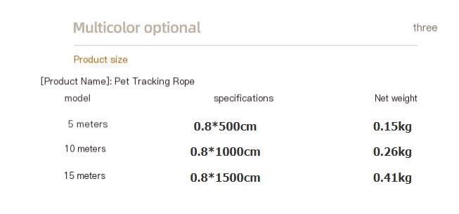 Round Rope Tracking Leash