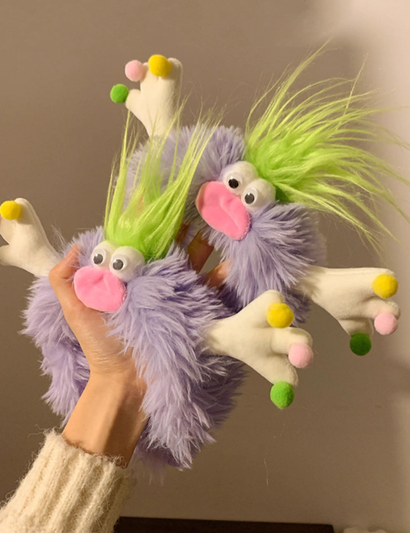 Cute Monster Purple Plush Headband