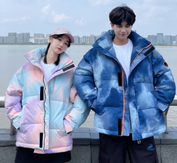 Gradient Color Cotton Jacket Image 3