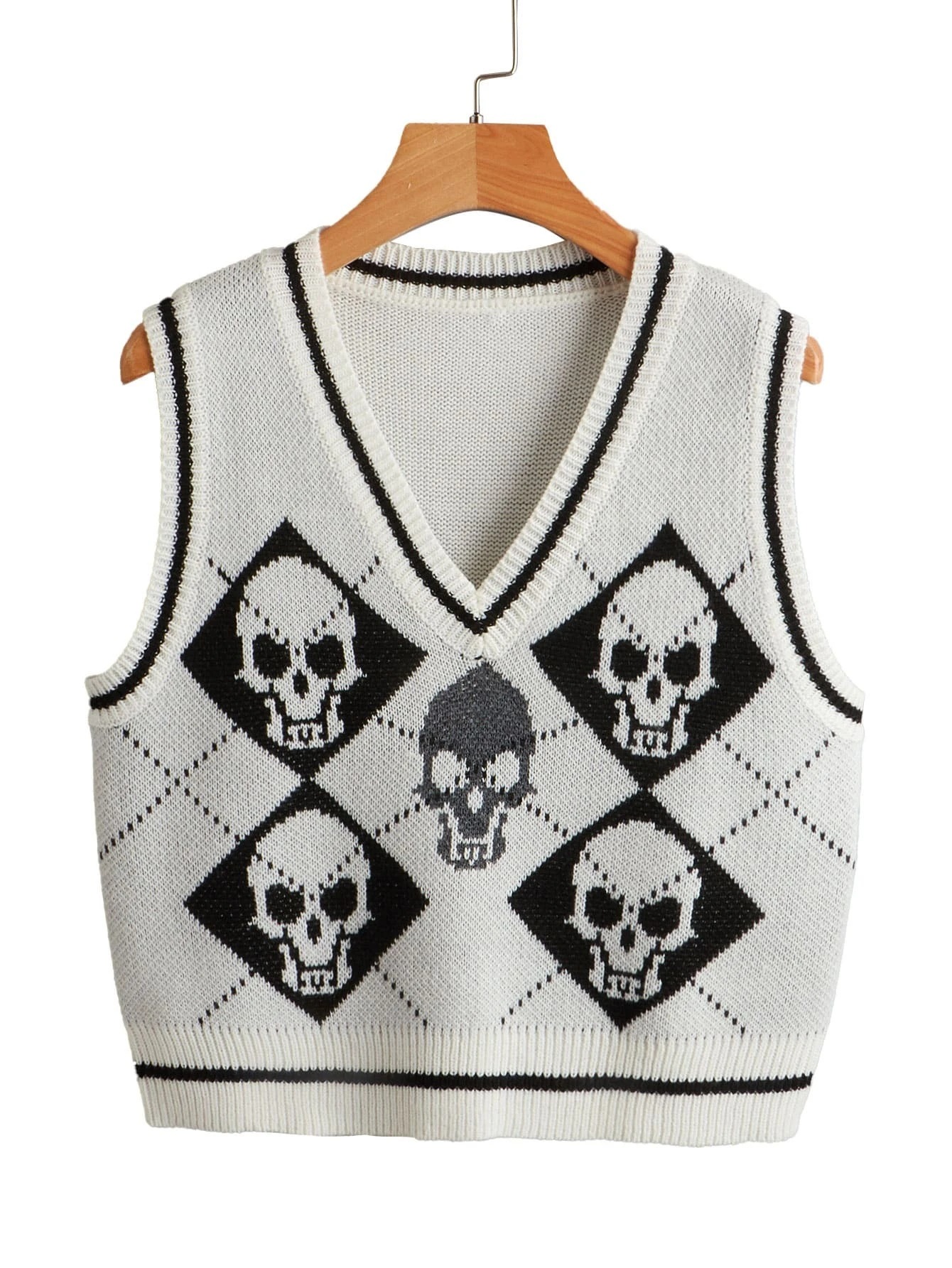 Skull Sweater Vest Image 5