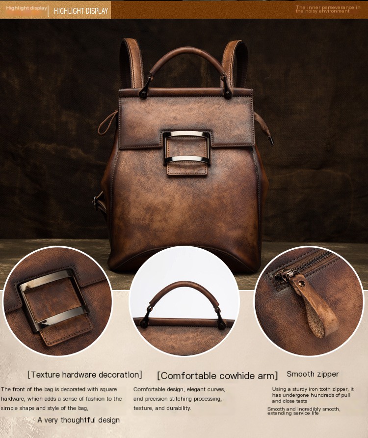 Motaora Women's Vintage Backpack - Image 5