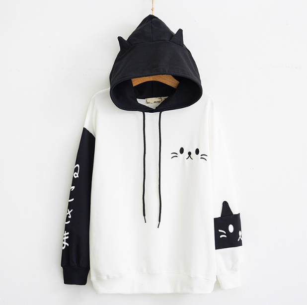 Hooded color block sweatshirt image