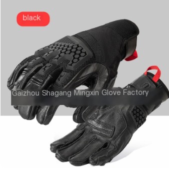 Motorcycle Gloves Black Red