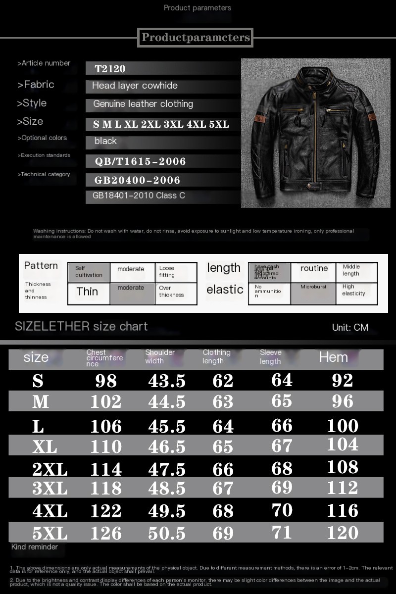 Men's Motorcycle Leather Jacket