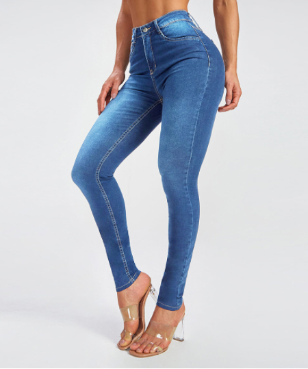 Women's High Waisted Jeans Image 3