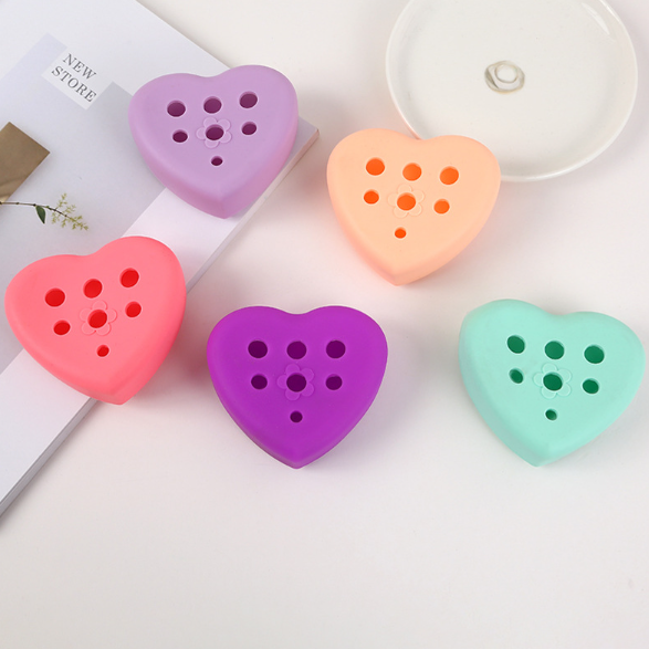 Heart-Shaped Silicone Cleaning Brush