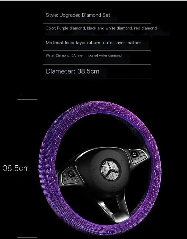 Crystal Steering Wheel Cover