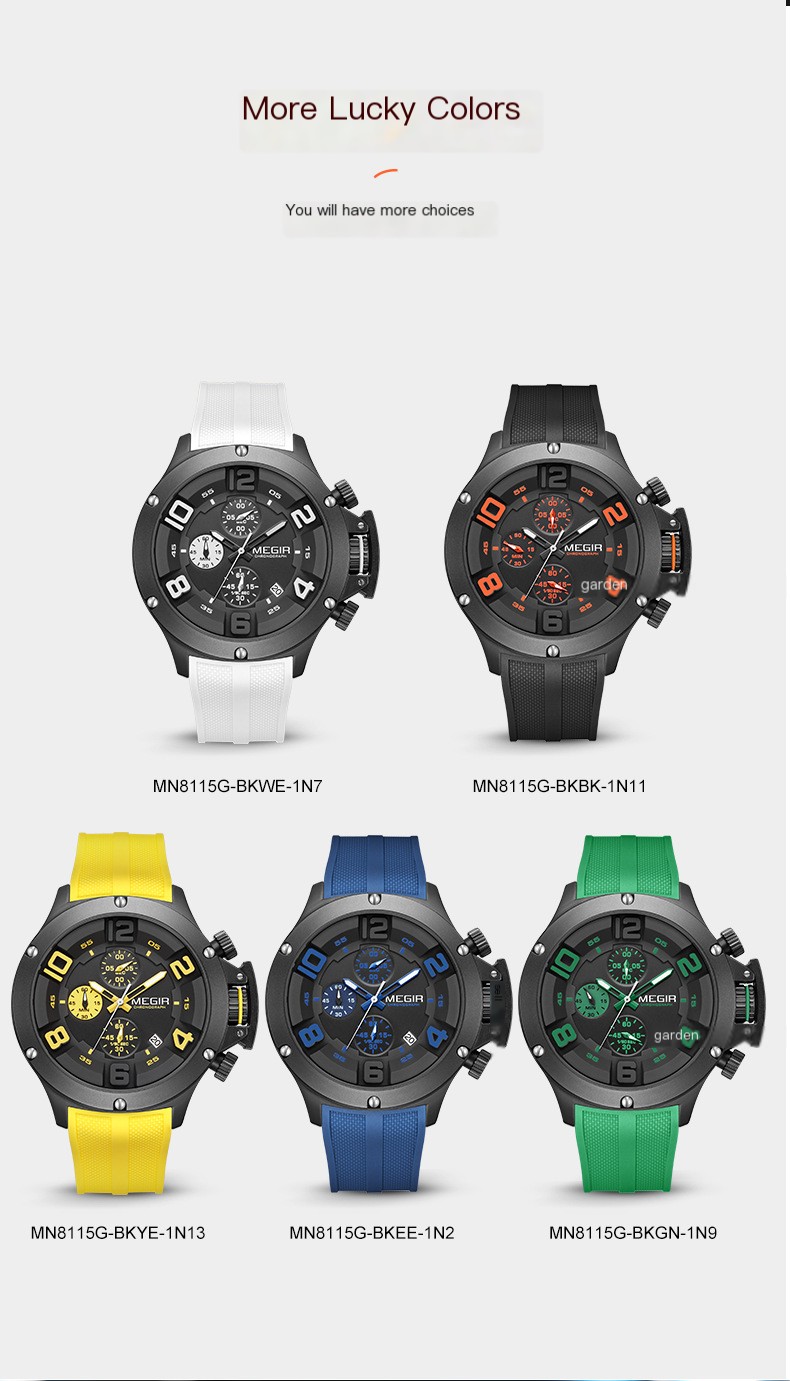 MEGIR Men's Sports Watch Image 9