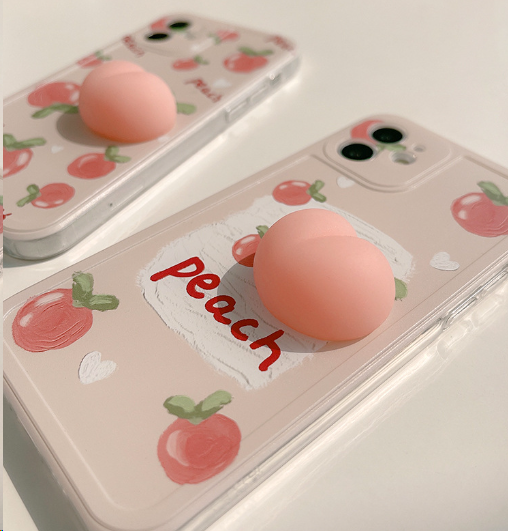 Three-Dimensional Pinch Peach Phone Case Back