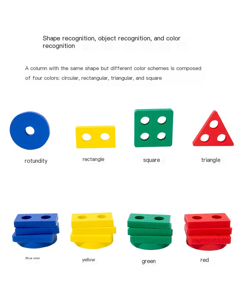 Wooden Geometric Shape Stacking Blocks 4