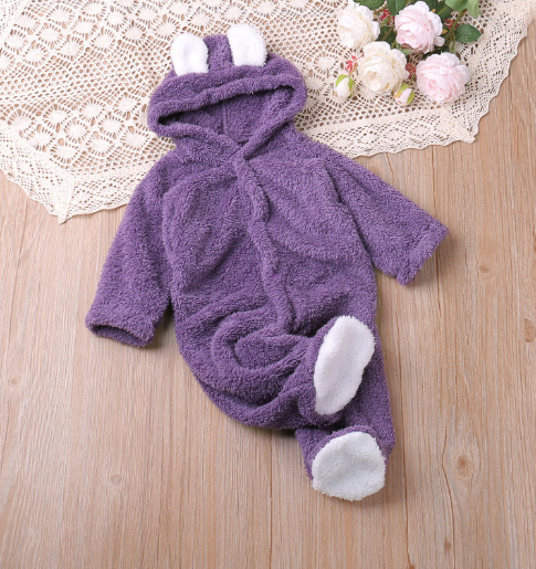 Teddy Bear Winter Onesie Rear View