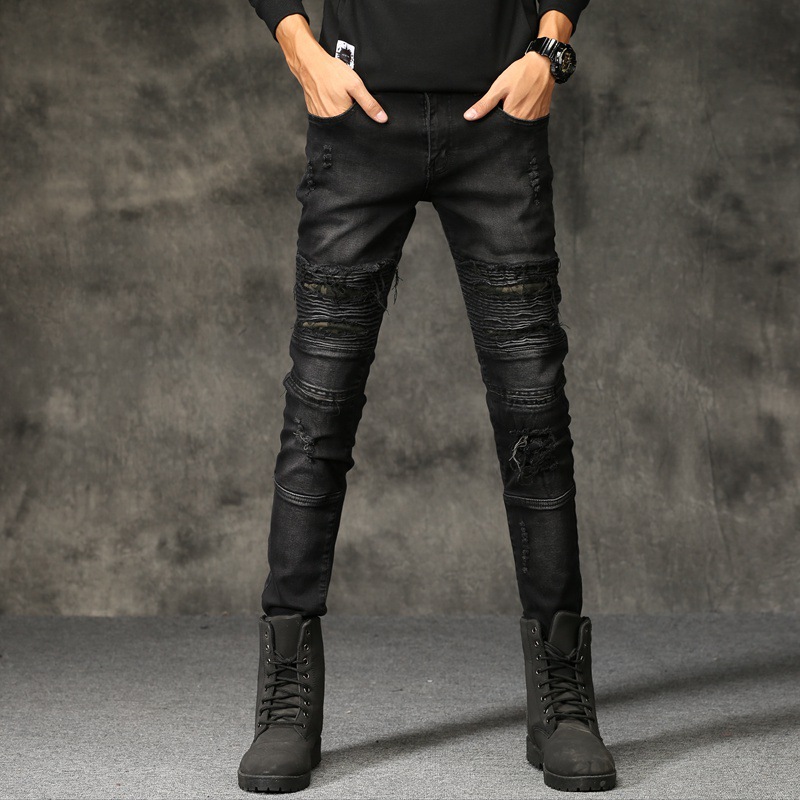 Black Distressed Jeans