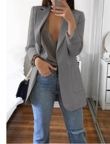Versatile Tailored Suit Cardigan