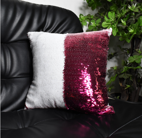 Dual-Color Sequin Pillow Cover - Image 3
