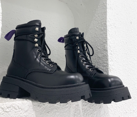 Black Platform Martin Boots
