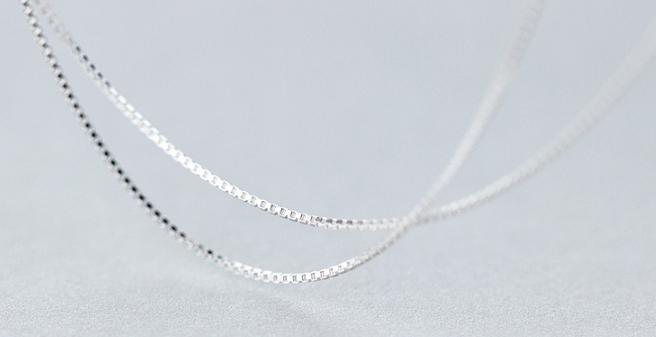 S925 Silver Necklace - Worn Style