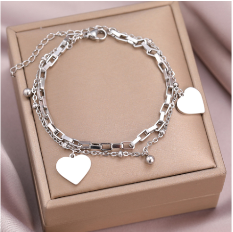Double-Layer Heart Bracelet