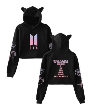 Cat Ear Cropped Hoodie