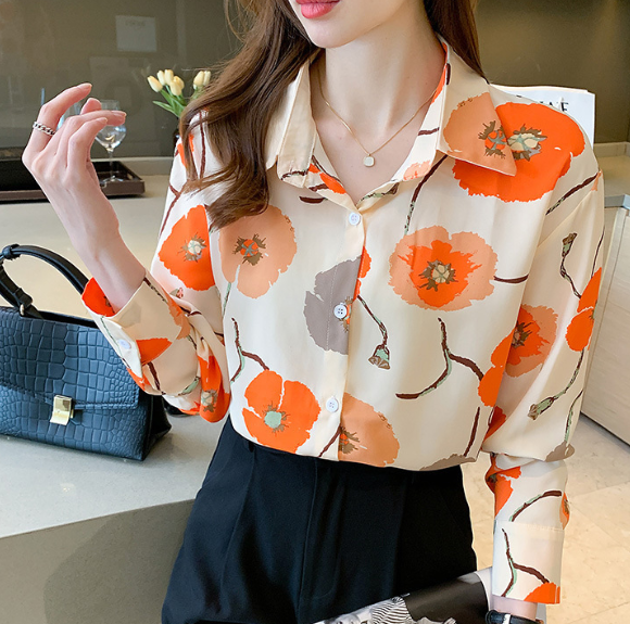 Comfortable Long-sleeve Chiffon Shirt