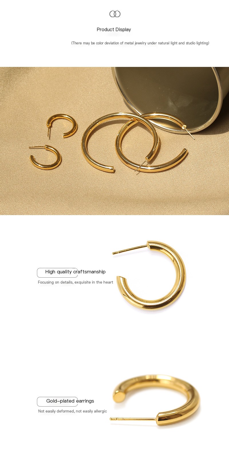 Hoop Earrings Palladium