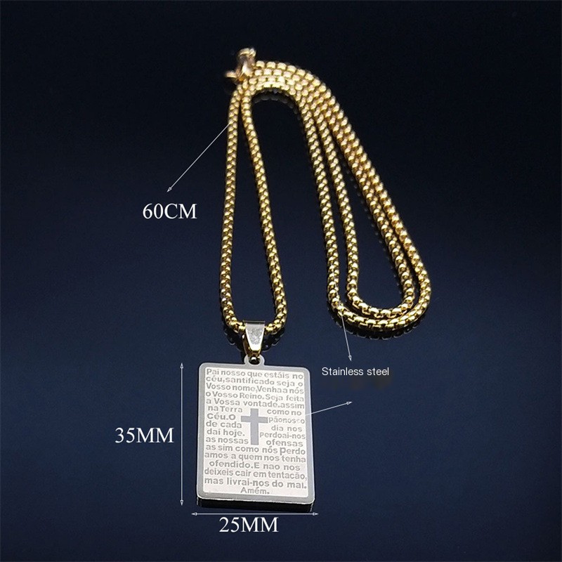 Stainless Steel Religious Necklace