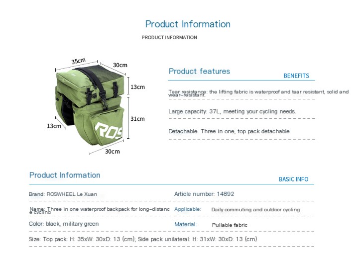 Rear Shelf Bag