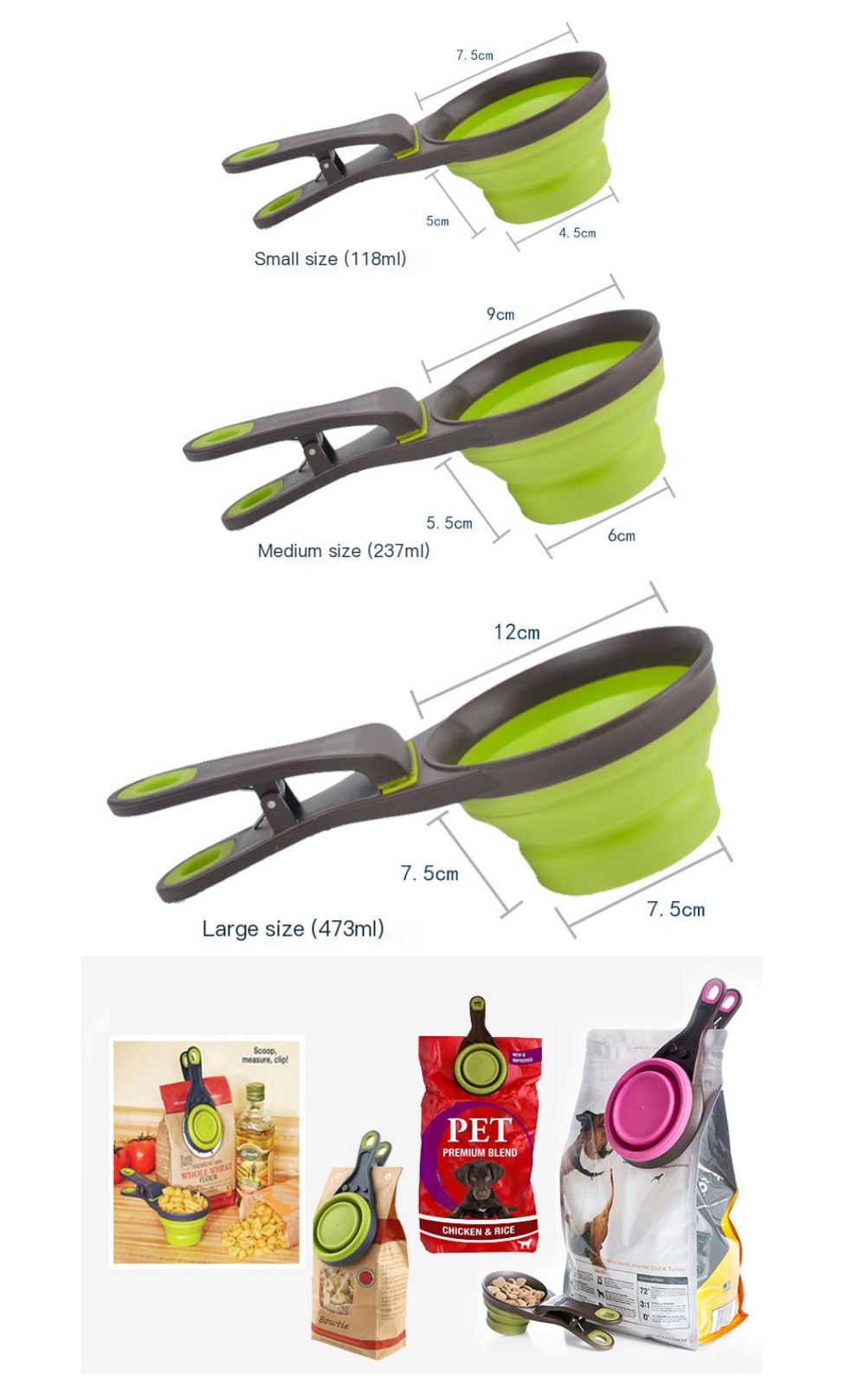 Multi-function dog food spoon