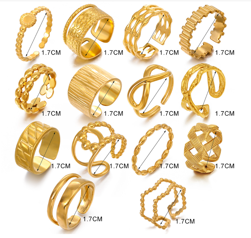 18 karat gold-plated ring design 1