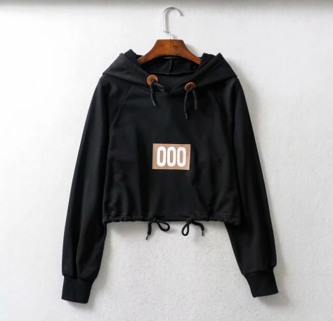 Cropped Hoodie Black
