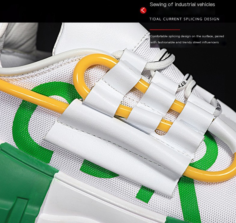 White Green Daddy Shoes