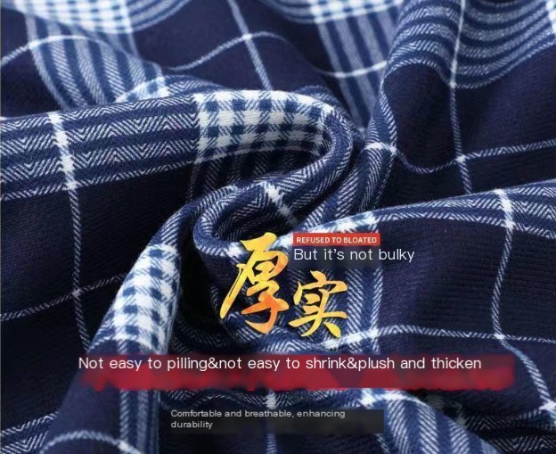 Men's Plaid Winter Jacket with Fleece Lining