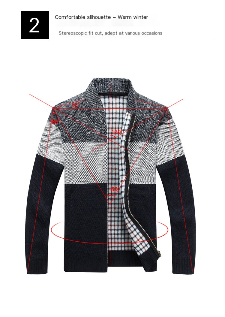 Winter Men's Fleece Cardigan - Image 4