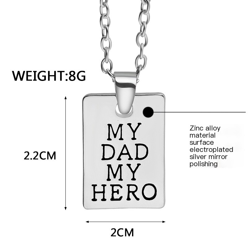 Dad Hero Pendant Necklace Image 1