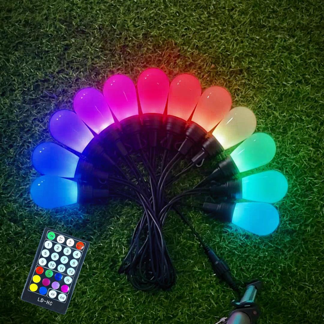 Outdoor Lamp String RGB Seven-color Atmosphere Holiday Decoration image