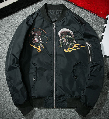 Hannya Embroidered Flight Jacket Image 9
