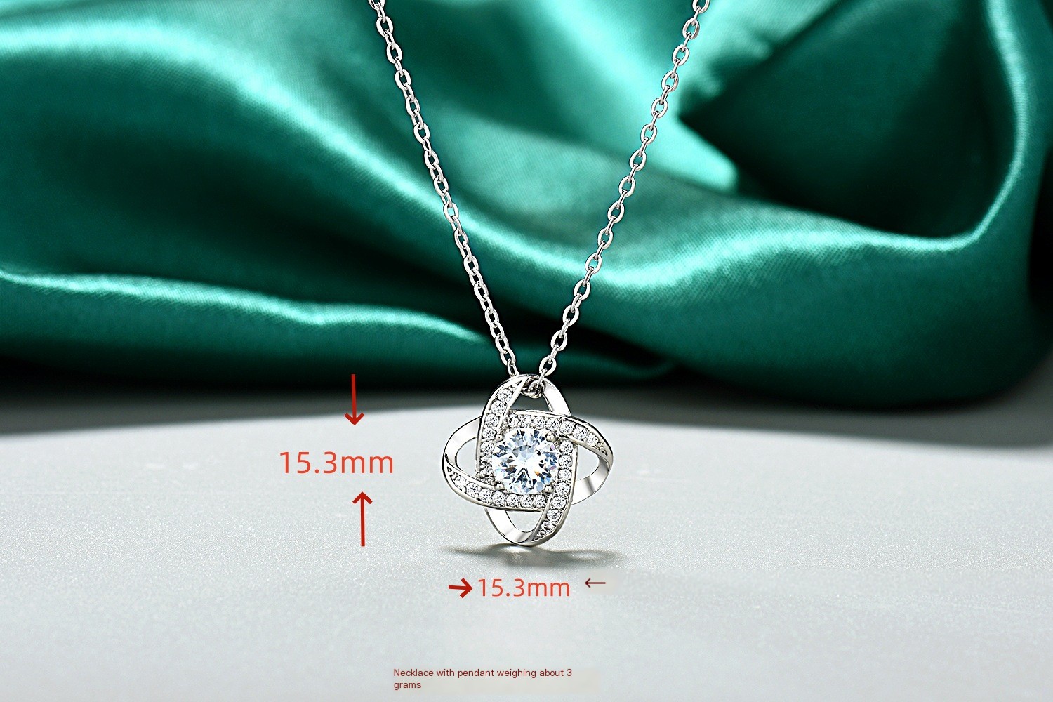 14K Gold Plated Clover Necklace Image 3