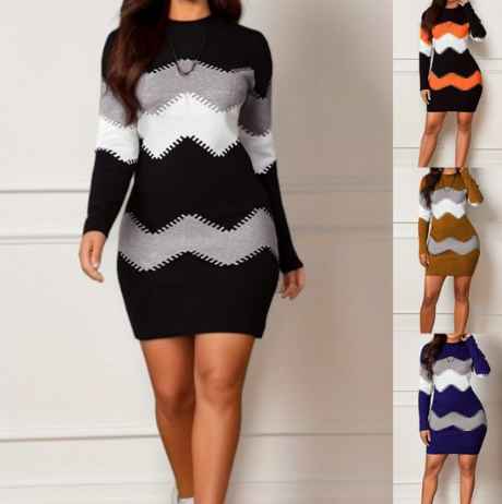 Knitted Dress Back View