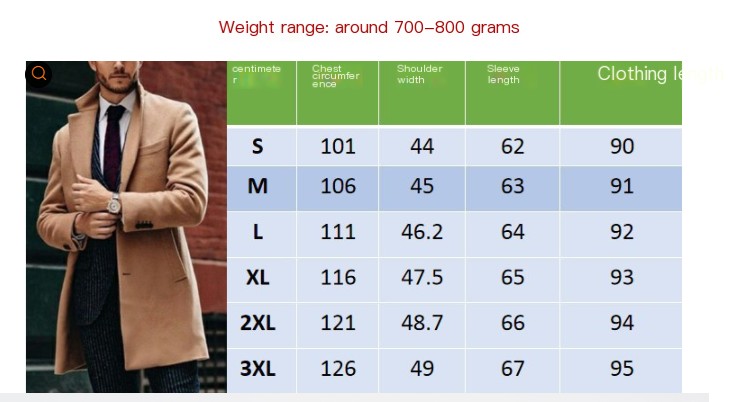 Men's mid-length double-sided woolen coat image 1